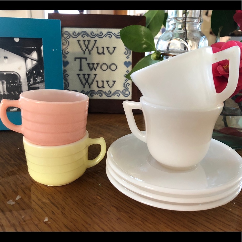 COPY - VTG Hazel Atlas Little Hostess Cups/Saucers
